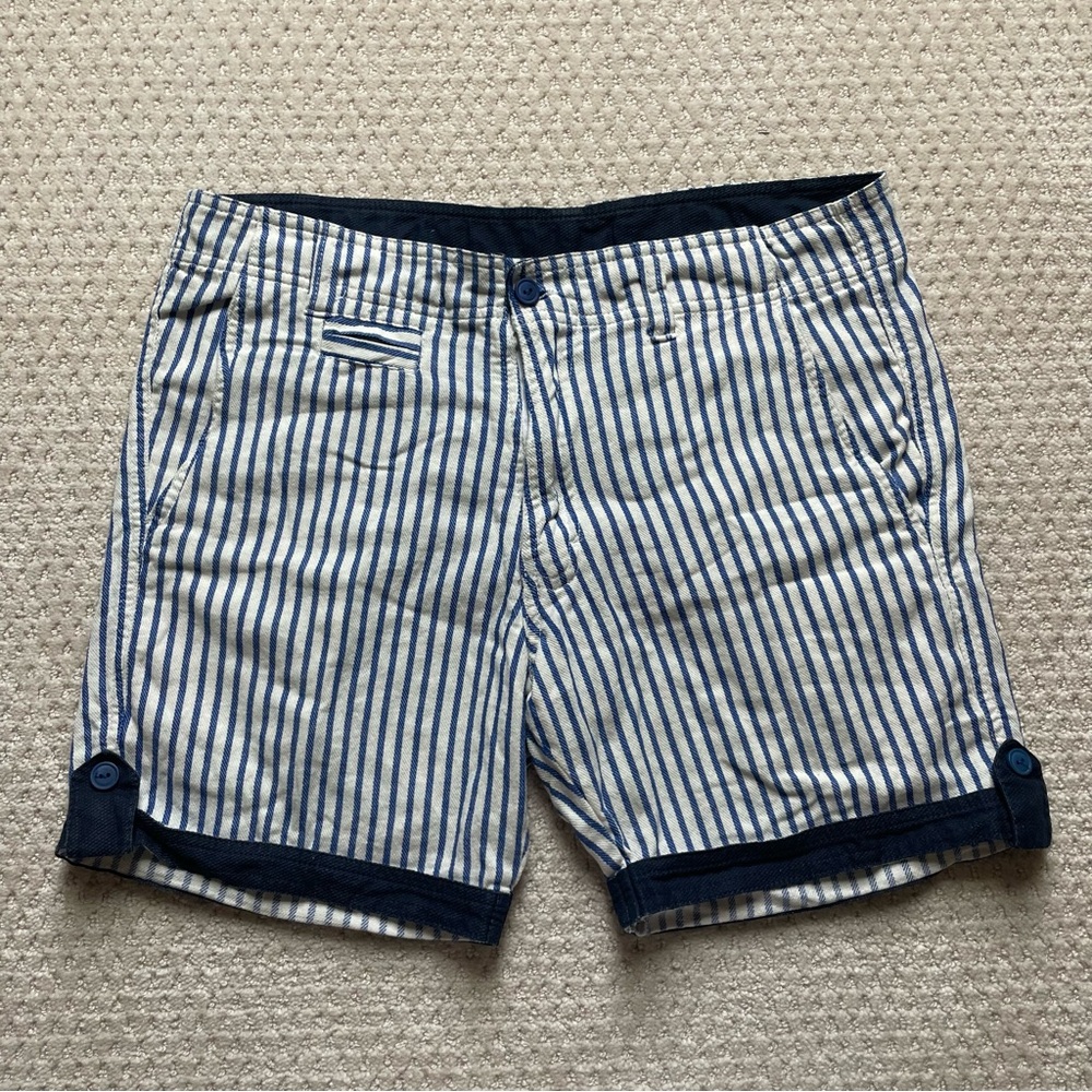 Vintage 60s Style Striped Shorts Trunks Beach Boy Liquid Men Mexico Size 32